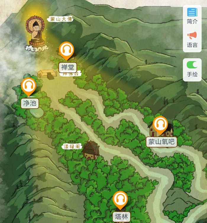 山西太原蒙山大佛景区手绘地图、语音讲解、电子导览等智能导览系统已经上线了.jpg
