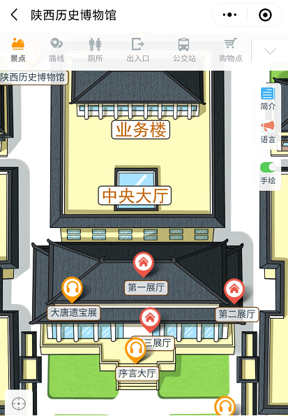 许昌博物馆内的路线图图片