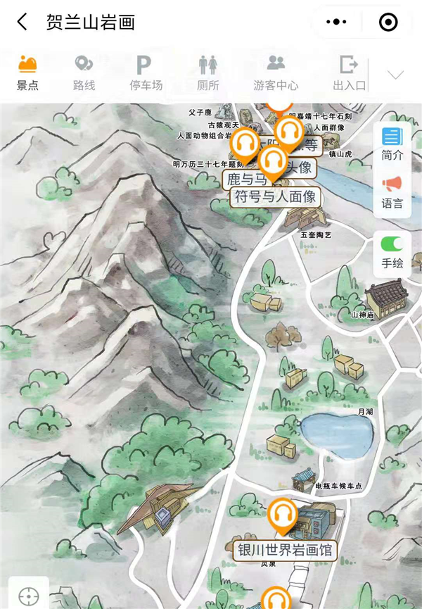 贺兰山岩画地图图片