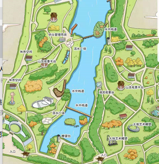 手绘地图导览系统带你走进郑州市雕塑公园.png