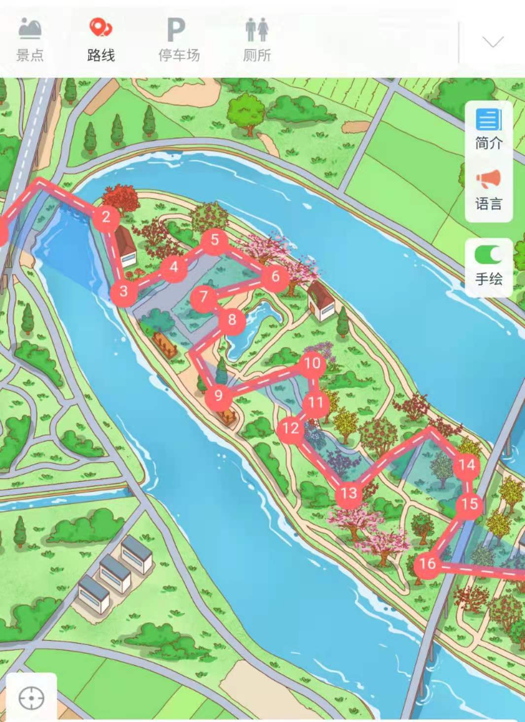 石家庄滹沱河艺术生态岛手绘地图功能上线，一张图带你玩遍景区.jpg